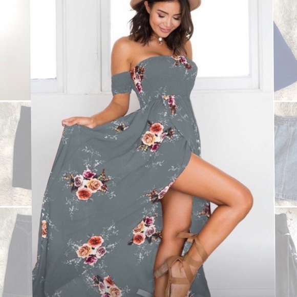 Floral off shoulder dress - Picture 7 of 8